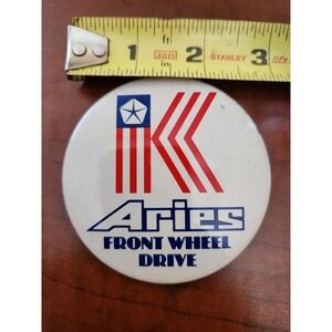 Vintage Chrysler Aries K Front Wheel Drive 3" Button Pinback